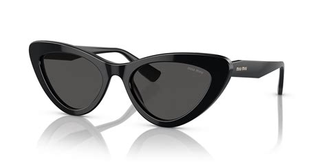 miu miu mu 01vs 1ab5|Miu Miu MU 01VS 55 Grey & Black Sunglasses .